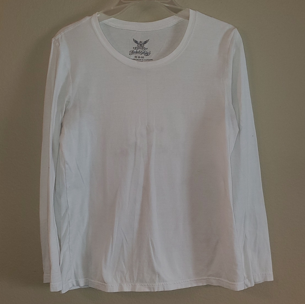 Faded Glory White Long Sleeve Shirt
